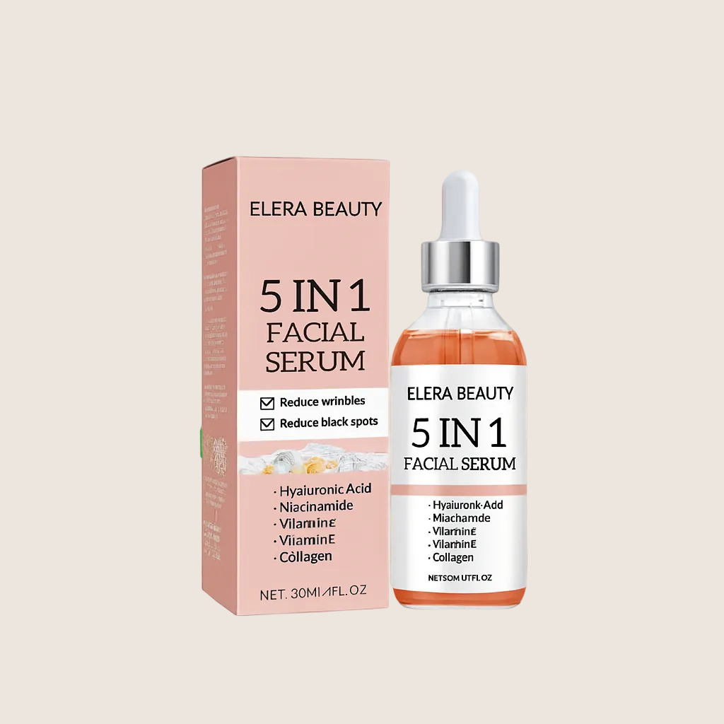 5-in-1 Firming & Brightening Face Serum – Vitamin C & Hyaluronic Acid