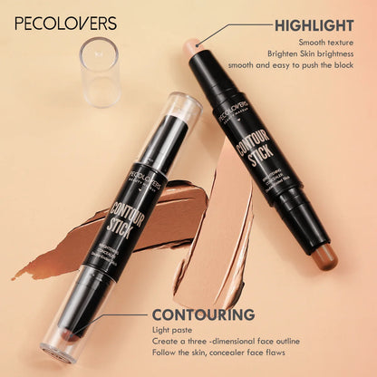 Double-Ended Contouring Stick with Concealer & Highlighter – 3D Face Sculpting
