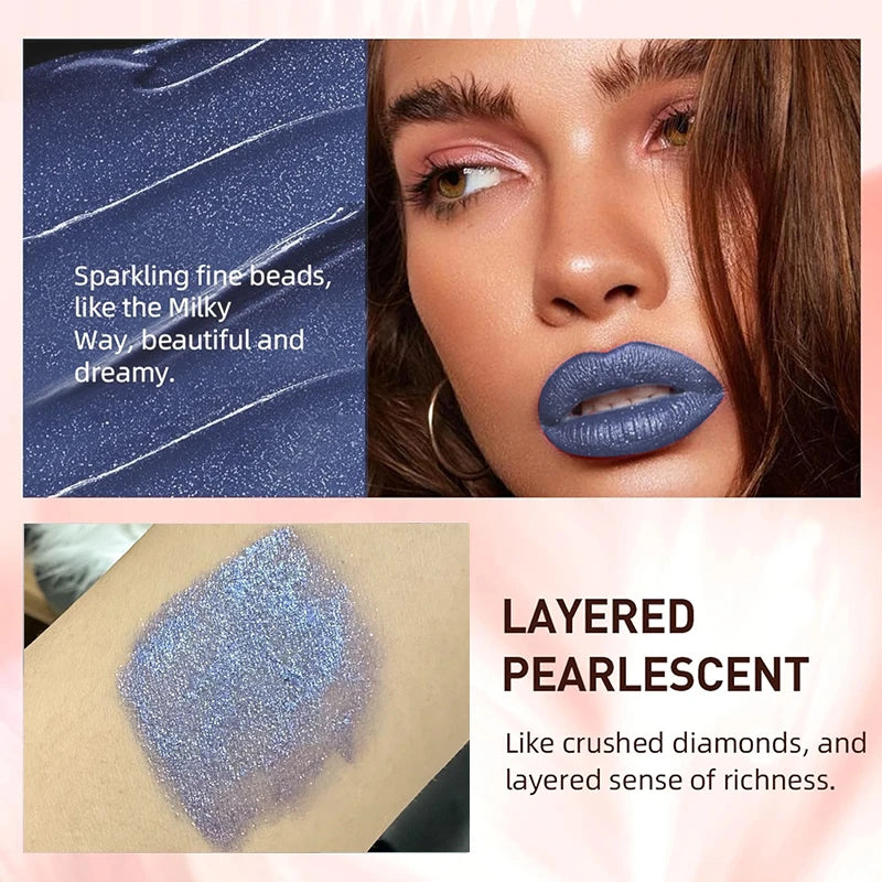 15-Color Glitter Liquid Lipstick Set – Waterproof Shimmer Gloss