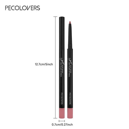 Waterproof Matte Lipliner Pencil – 12 Long-Lasting Colors