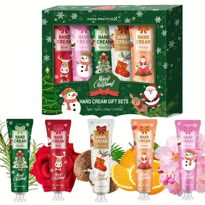 Hand Cream Gift Set (5 Pack) – Travel-Friendly Nourishing Moisturizers (30g each)