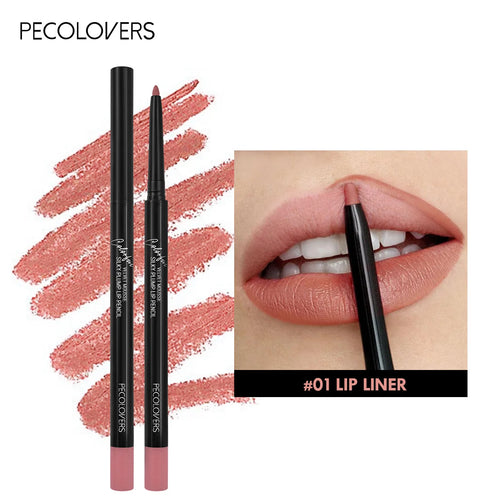 Waterproof Matte Lipliner Pencil – 12 Long-Lasting Colors