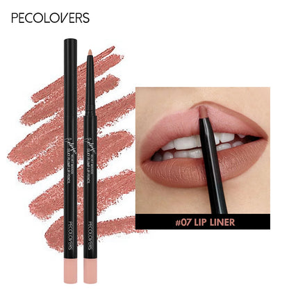 Waterproof Matte Lipliner Pencil – 12 Long-Lasting Colors