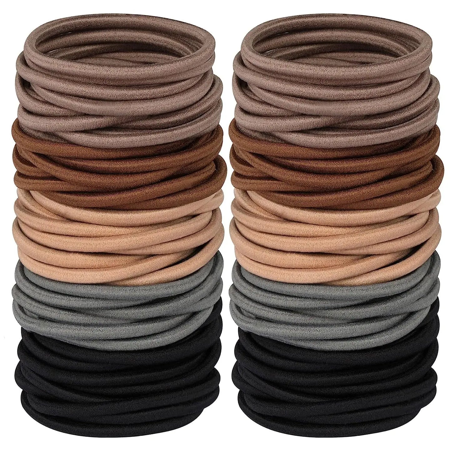 Set of 10/30/50 Black 4 mm Elastic Hair Bands – Durable Ponytail Holders