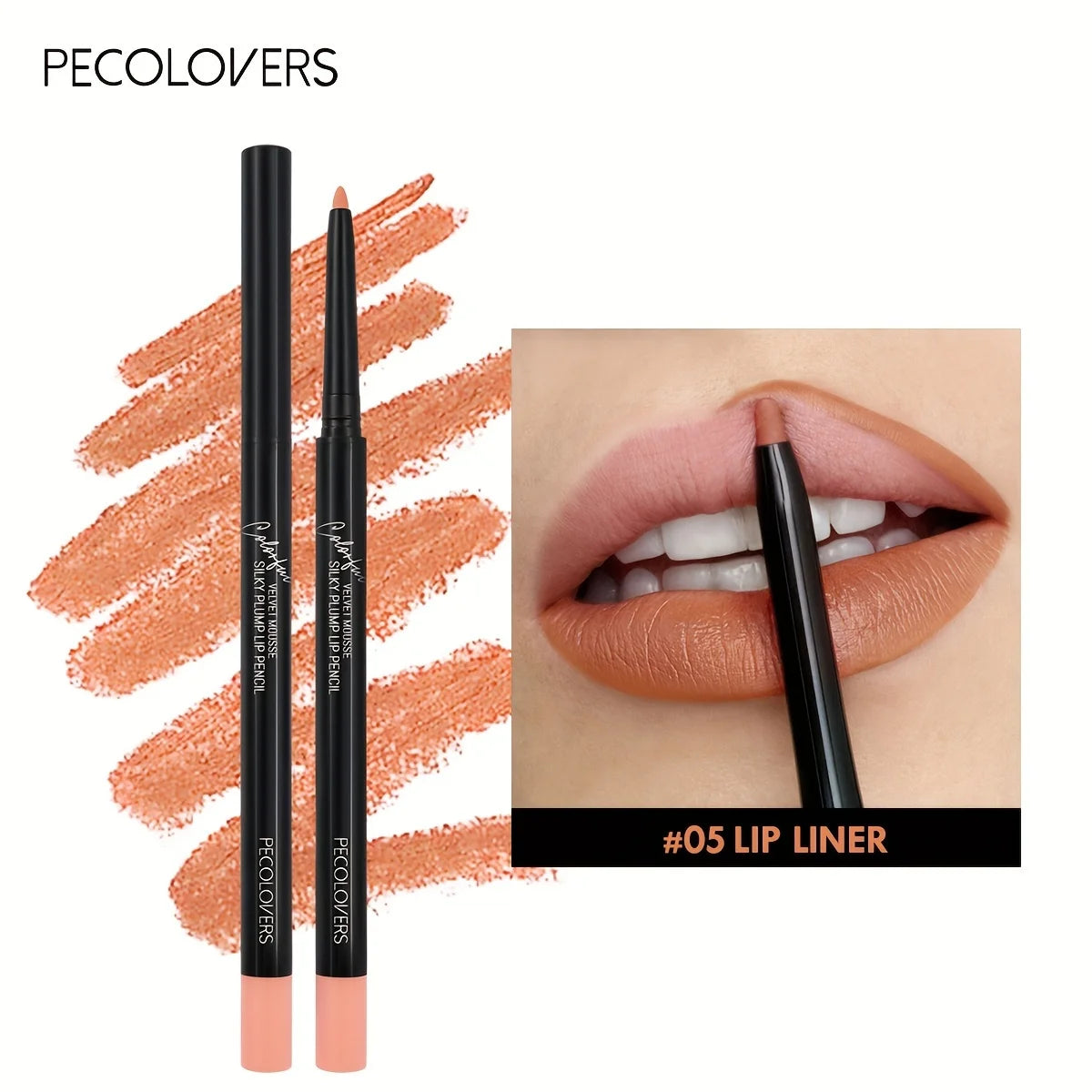 Waterproof Matte Lipliner Pencil – 12 Long-Lasting Colors