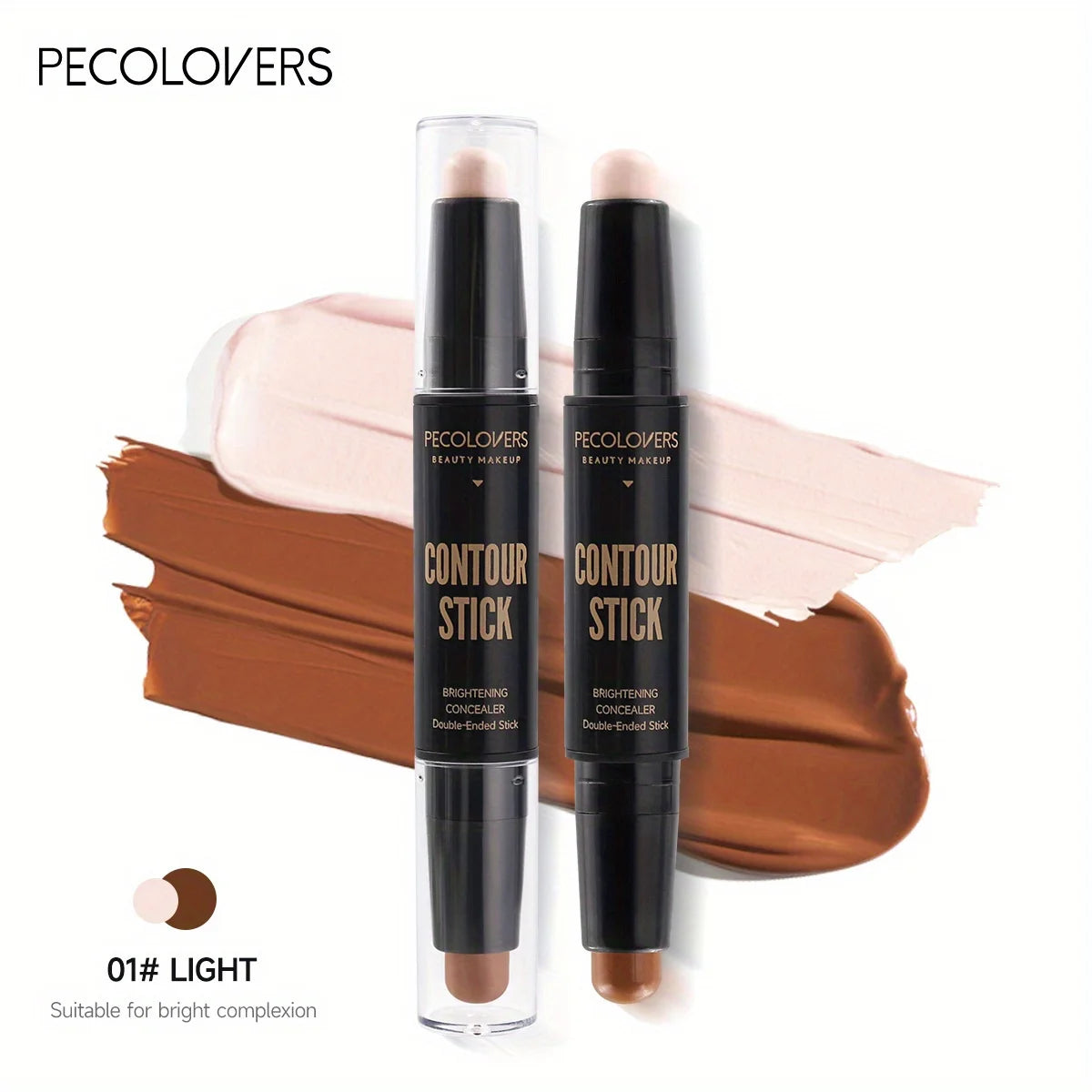 Double-Ended Contouring Stick with Concealer & Highlighter – 3D Face Sculpting