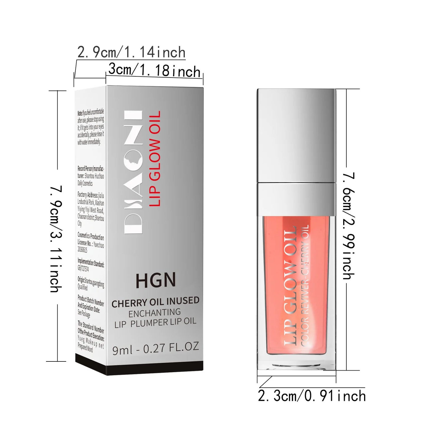 Hydrating Plumping Lip Oil 6ml – Glossy Nourishing Tint