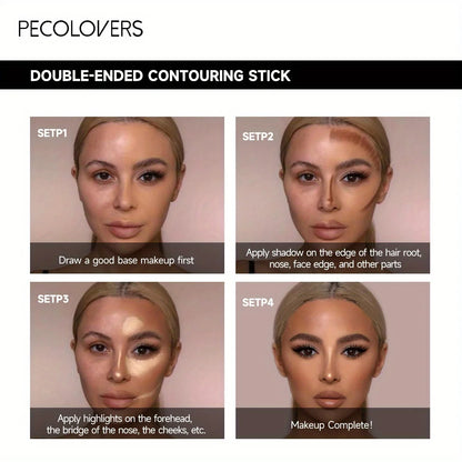 Double-Ended Contouring Stick with Concealer & Highlighter – 3D Face Sculpting