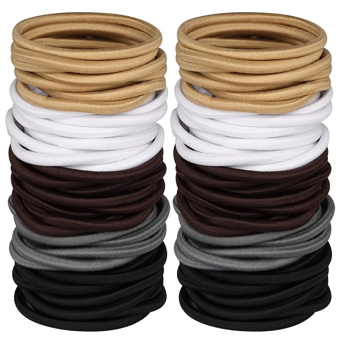 Set of 10/30/50 Black 4 mm Elastic Hair Bands – Durable Ponytail Holders